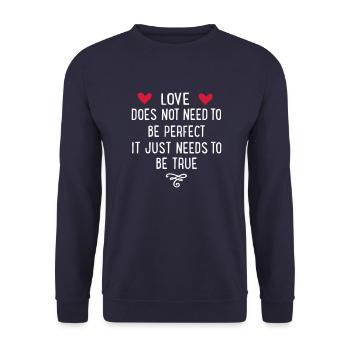 amour - Sweat-shirt Unisexe - marine - Devant - Alina (178cm) & Michal (187cm)