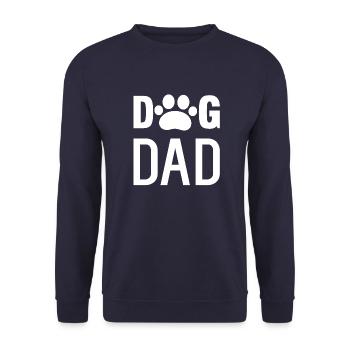 DOG DAD - Sweat-shirt Unisexe - marine - Devant - Alina (178cm) & Michal (187cm)