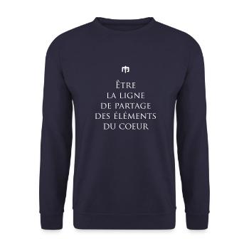partage wite - Sweat-shirt Unisexe - marine - Devant - Alina (178cm) & Michal (187cm)