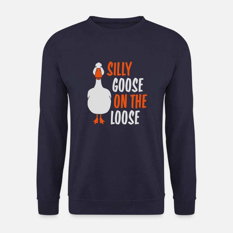 goose on the loose - Unisex Pullover - Navy