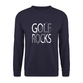 Jokes Happy Golfgift Gift Idea Cool Golfgirls - Unisex Sweatshirt - navy - Front - Alina (178cm) & Michal (187cm)