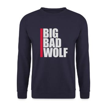 big bad wolf quote - Unisex Sweatshirt - navy - Front - Alina (178cm) & Michal (187cm)
