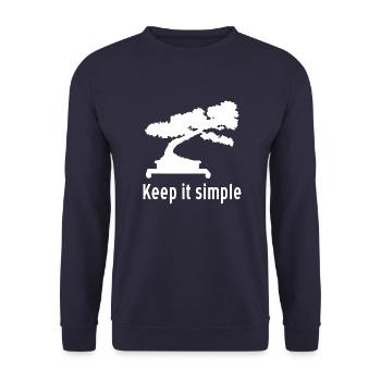Bonsai Baum Bonsai Tree Japanese Nature Plants - Unisex Pullover - Navy - Vorne - Alina (178cm) & Michal (187cm)