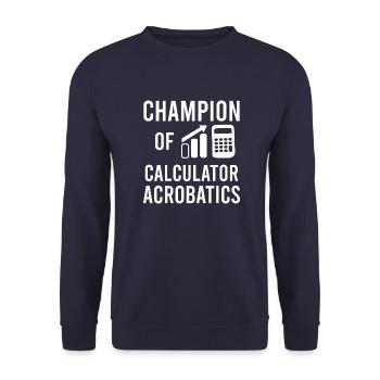 Buchhalter Accountant Finanzexperten Sprüche - Unisex Pullover - Navy - Vorne - Alina (178cm) & Michal (187cm)