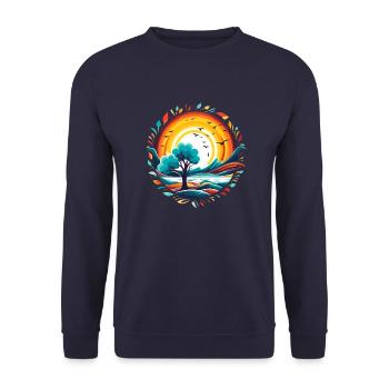 La nature colorée - Sweat-shirt Unisexe - marine - Devant - Alina (178cm) & Michal (187cm)