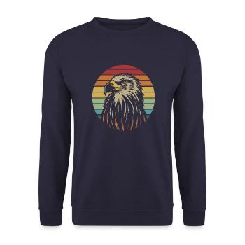Aigle majestueux - Sweat-shirt Unisexe - marine - Devant - Alina (178cm) & Michal (187cm)