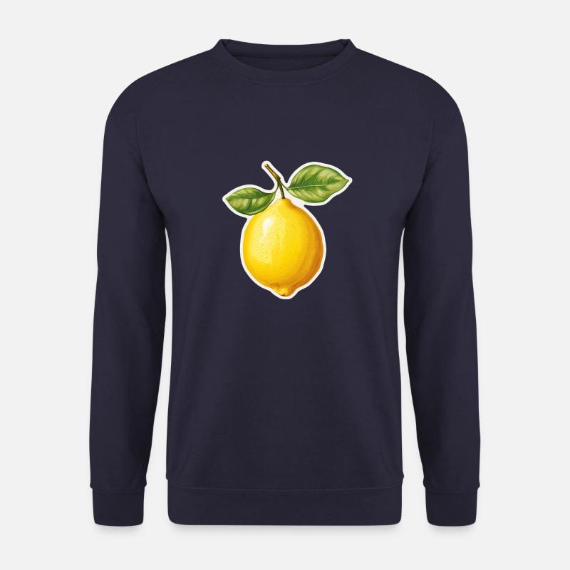 Zitrone mit 2 Blättern - Unisex Pullover - Navy