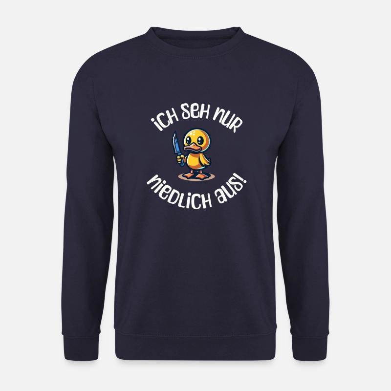 Ich seh nur niedlich aus! Lustige Ente - Unisex Pullover - Navy
