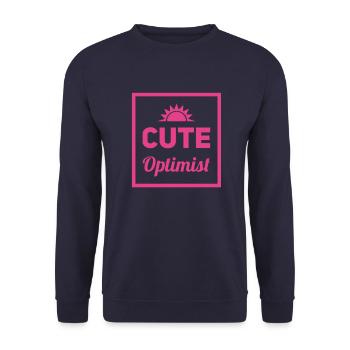 Sayings BABY - Unisex Sweatshirt - navy - Front - Alina (178cm) & Michal (187cm)