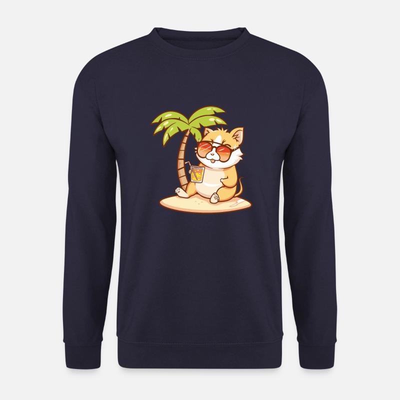 Hamster Summer Beach Comic - Unisex Sweatshirt - navy