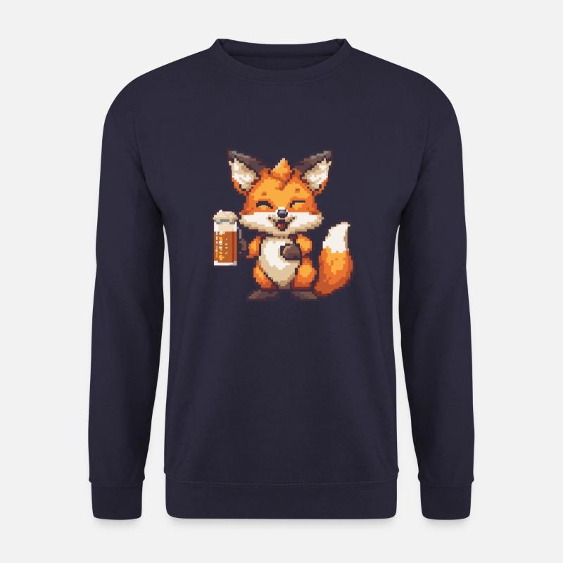 Fuchs Bier Pixel - Unisex Pullover - Navy
