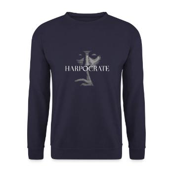 Harpocrate - Sweat-shirt Unisexe - marine - Devant - Alina (178cm) & Michal (187cm)