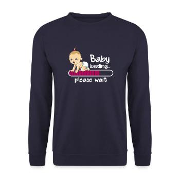 Petite fille de chargement, veuillez patienter - Sweat-shirt Unisexe - marine - Devant - Alina (178cm) & Michal (187cm)