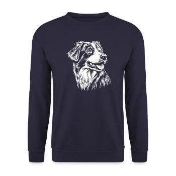 Berger australien - Dog Fan - Sweat-shirt Unisexe - marine - Devant - Alina (178cm) & Michal (187cm)