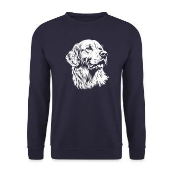 Golden Reteiver - Fan pour chien - Sweat-shirt Unisexe - marine - Devant - Alina (178cm) & Michal (187cm)