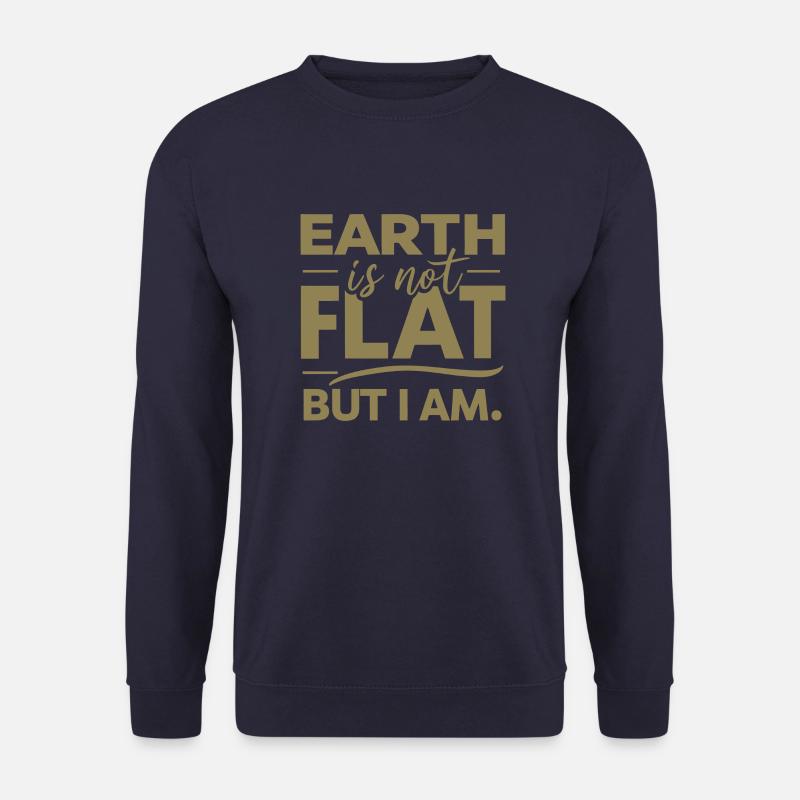 Satire Flache Erde Ironische Witze - Unisex Pullover - Navy