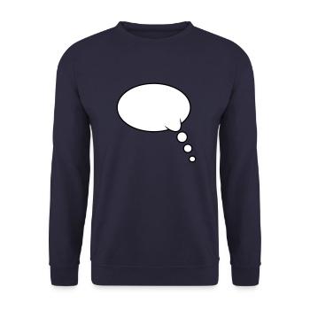 Thought Bubble Design - Unisex Sweatshirt - navy - Front - Alina (178cm) & Michal (187cm)