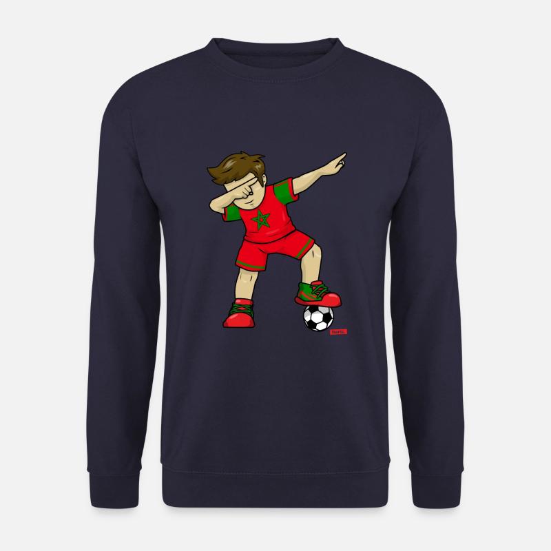 Fussball Dab Dabbing Marokko HARIZ Fussball Dab Da - Unisex Pullover - Navy