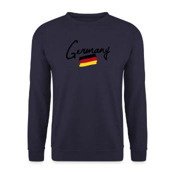 germany - Unisex Pullover - Navy - Vorne - Alina (178cm) & Michal (187cm)