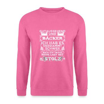 Bäcker und Gutaussehend - Unisex Pullover - Pink - Vorne