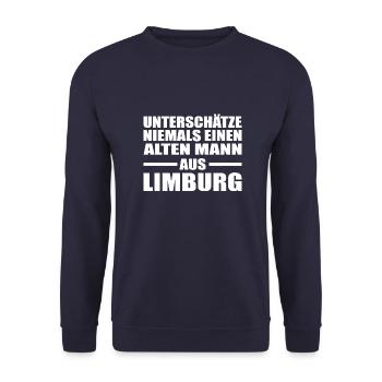 Alter Mann Limburg Lahn Geburtstag Rentner Heimat - Unisex Pullover - Navy - Vorne - Alina (178cm) & Michal (187cm)