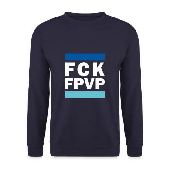 FCK FPVP Türkis Blau Hell - Unisex Pullover - Navy - Vorne - Alina (178cm) & Michal (187cm)