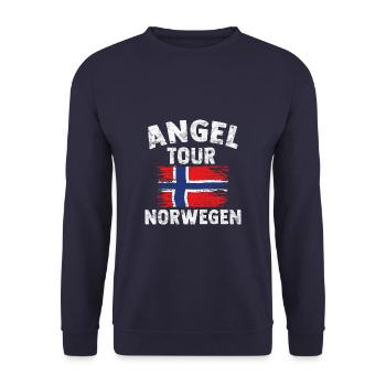 NORGE Nouveau - Angel Tour Norvège Personnalisable - Sweat-shirt Unisexe - marine - Devant - Alina (178cm) & Michal (187cm)
