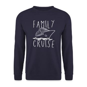 Family Cruise - Unisex Sweatshirt - navy - Front - Alina (178cm) & Michal (187cm)