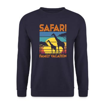 Safari Vacances en famille - Sweat-shirt Unisexe - marine - Devant - Alina (178cm) & Michal (187cm)