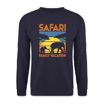 Safari Vacances en famille - Sweat-shirt Unisexe - marine - Devant - Alina (178cm) & Michal (187cm)