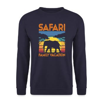 Safari Vacances en famille - Sweat-shirt Unisexe - marine - Devant - Alina (178cm) & Michal (187cm)