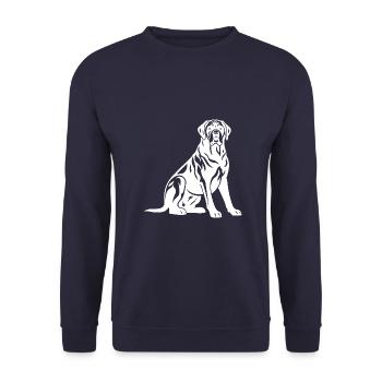 Mastiff Dog Silhouette - Unisex Sweatshirt - navy - Front - Alina (178cm) & Michal (187cm)