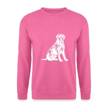 Silhouette de chien Mastiff - Sweat-shirt Unisexe - rose - Devant