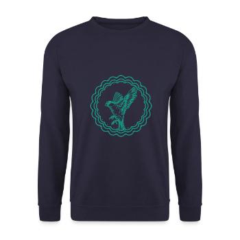 Oiseau - Vol - Conservation de la nature Amoureux des animaux - Forêt - Sweat-shirt Unisexe - marine - Devant - Alina (178cm) & Michal (187cm)