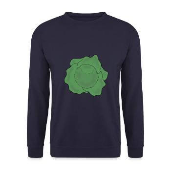 Salat Gemüse Kostüm Fasching Karneval Partnershirt - Unisex Pullover - Navy - Vorne - Alina (178cm) & Michal (187cm)
