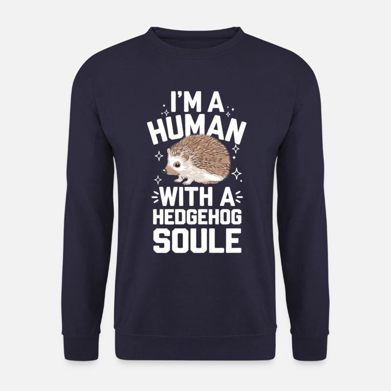 Igel Stachelig Tier Igel - Unisex Pullover - Navy