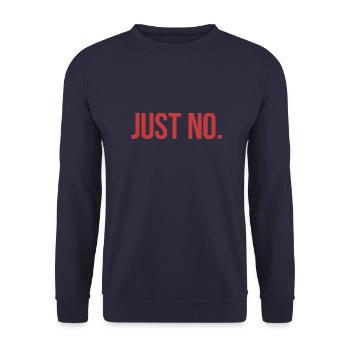 Just No. - Unisex Sweatshirt - navy - Front - Alina (178cm) & Michal (187cm)