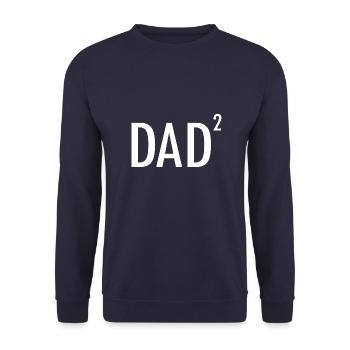 Dad of Two - Father High Two - Two Children - Unisex Sweatshirt - navy - Front - Alina (178cm) & Michal (187cm)