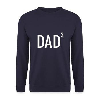 Father Three Children Triplets Pregnancy Baby - Unisex Sweatshirt - navy - Front - Alina (178cm) & Michal (187cm)