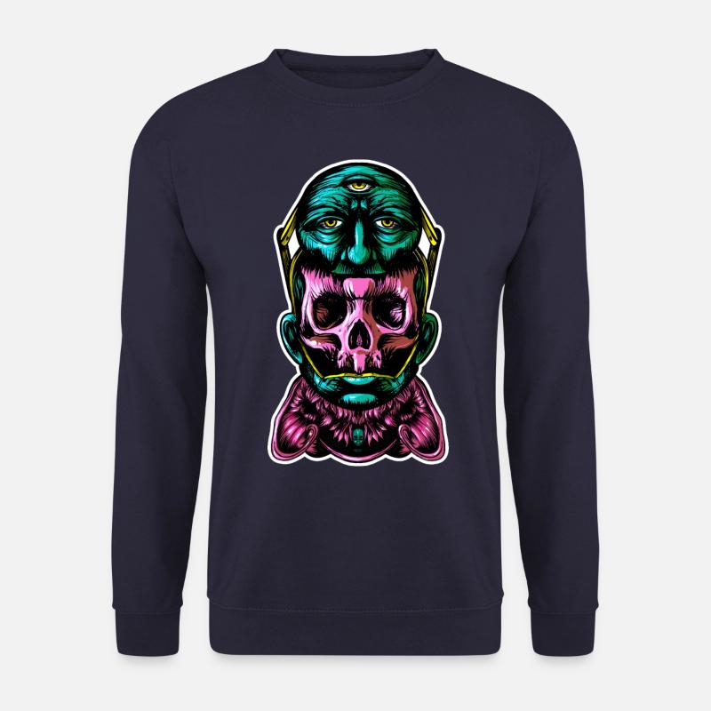 Gesichtshelm Farbe - Unisex Pullover - Navy