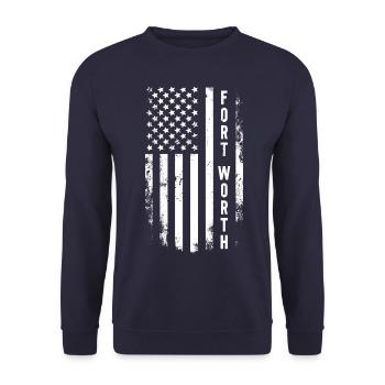 Fort Worth - Unisex Pullover - Navy - Vorne - Alina (178cm) & Michal (187cm)