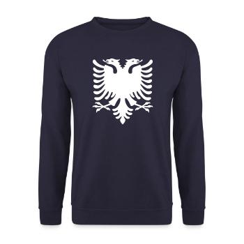 albania - Unisex Pullover - Navy - Vorne - Alina (178cm) & Michal (187cm)