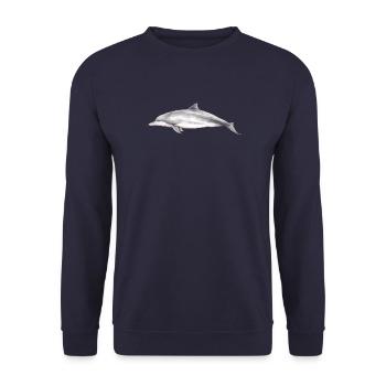 Tucuxi - River dolphin - Sotalie - Unisex Sweatshirt - navy - Front - Alina (178cm) & Michal (187cm)