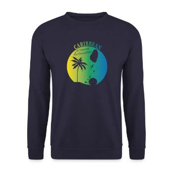St VINCENT & LES GRENADINES - Sweat-shirt Unisexe - marine - Devant - Alina (178cm) & Michal (187cm)