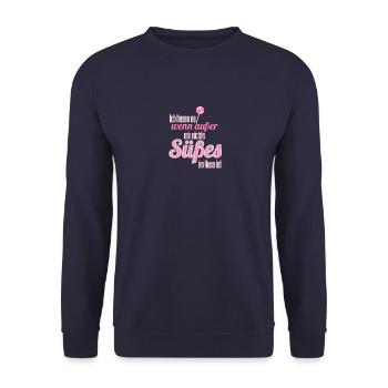 Ich hasse es, wenn außer mir nichts Süßes im Haus - Unisex Pullover - Navy - Vorne - Alina (178cm) & Michal (187cm)