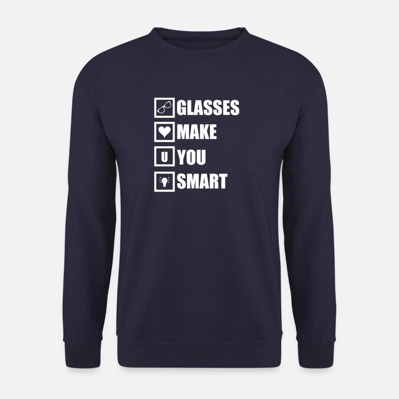 Glasses make you smart - Unisex Sweatshirt - navy