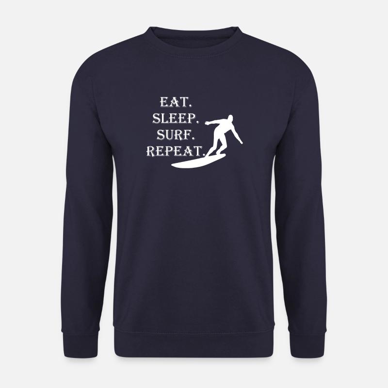 Manger sommeil répéter répéter - Sweat-shirt Unisexe - marine