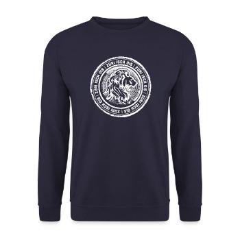 Züri isch ois - Zurich - Unisex Sweatshirt - navy - Front - Alina (178cm) & Michal (187cm)