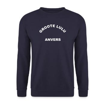 Groote Lulu Anvers - Sweat-shirt Unisexe - marine - Devant - Alina (178cm) & Michal (187cm)