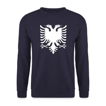 albanie white 2013 800.dpi - Unisex Pullover - Navy - Vorne - Alina (178cm) & Michal (187cm)